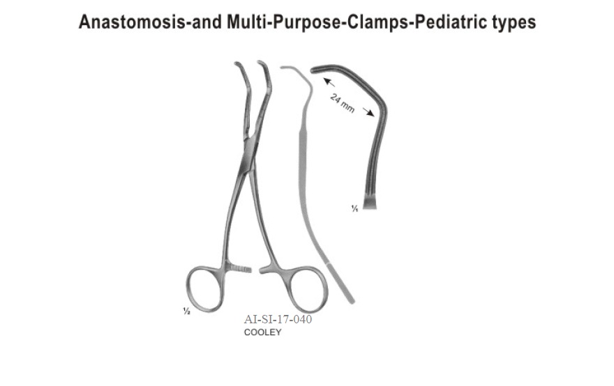 Cooley pediatric vascular clamp
